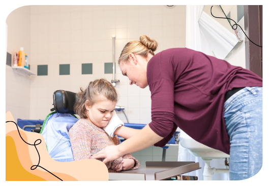 Caregiver assisting a senior with personal care services and daily living support in Virginia, VA