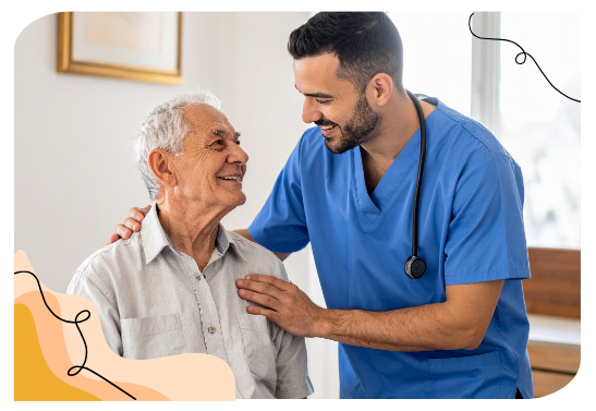 Companion caregiver providing social interaction and emotional support to a senior in Virginia, VA