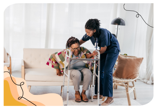 Respite caregiver providing temporary in-home support and supervision for a senior in Virginia, VA
