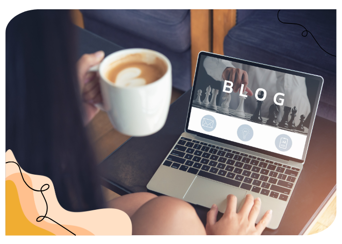 Caregiver reading home care resources and senior care blog updates in Virginia, VA